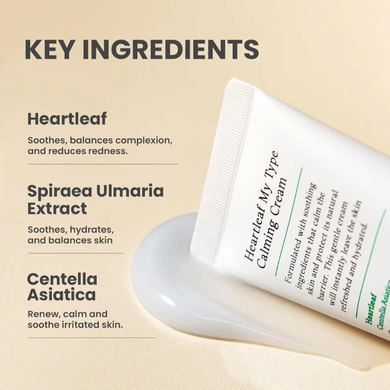 AXIS-Y Heartleaf My Type Calming Cream 60 ml Soothes & Calms Sensitive Skin (K Beauty)