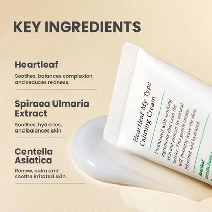 AXIS-Y Heartleaf My Type Calming Cream 60 ml Soothes & Calms Sensitive Skin (K Beauty)