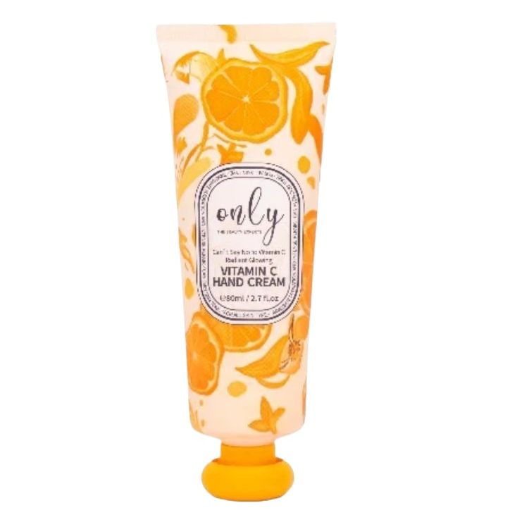 Only Vitamin C Hand Cream 80ml – Brightening Hand Care Cream for Even Skin Tone, Deep Moisturizing, Dry Skin Repair, Soft Smo