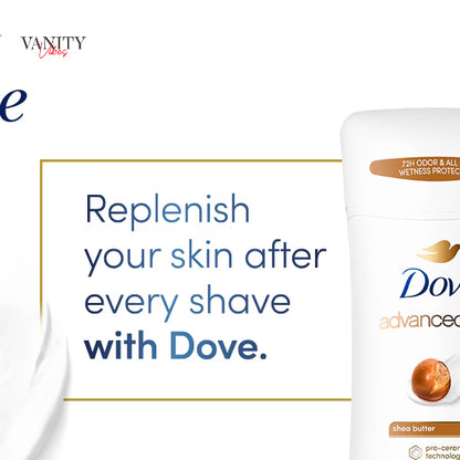 Dove Advanced Care Shea Butter Antiperspirant Stick Deodorants 2.6Oz-(74g)