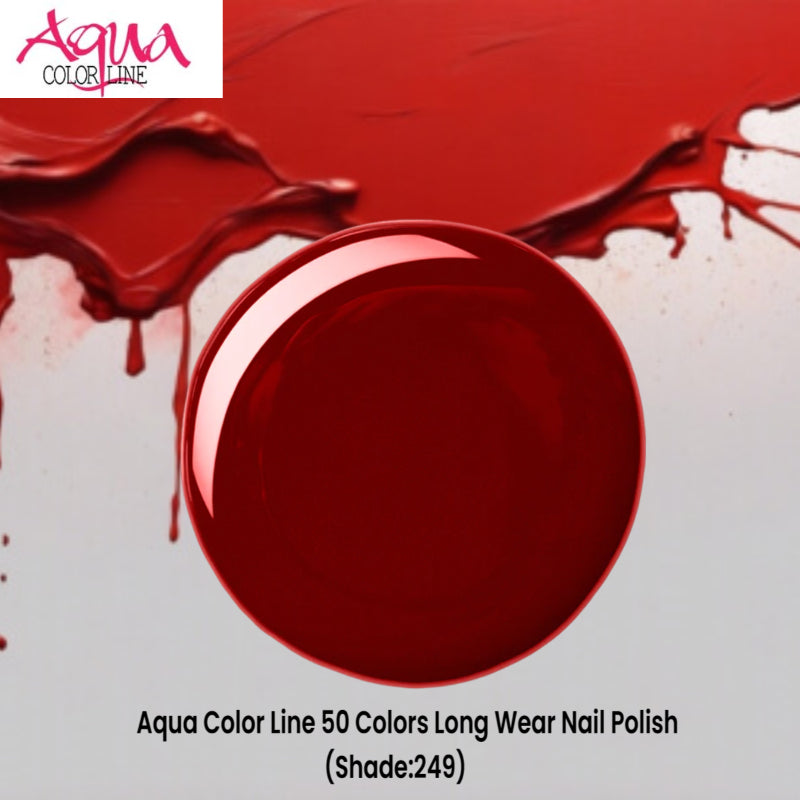 Aqua Color Line 50 Colors Long Wear Nail Polish (Shade:249)