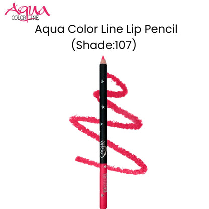Aqua Color Line Lip Pencil (Shade:107)