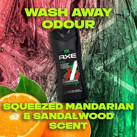 Axe Africa 12h Long Lasting Fragrance 3 In 1 Body Wash 400ml
