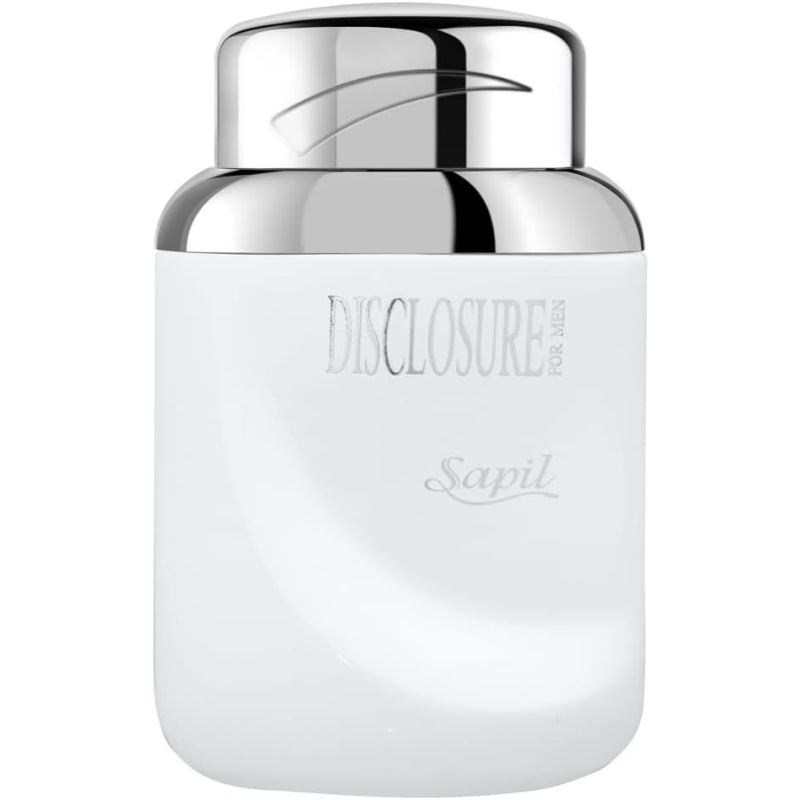 Sapil Disclosure White Eau de Toilette for Men 100ml - Long Lasting Fresh Citrus Woody Fragrance Perfume with All Day Confide