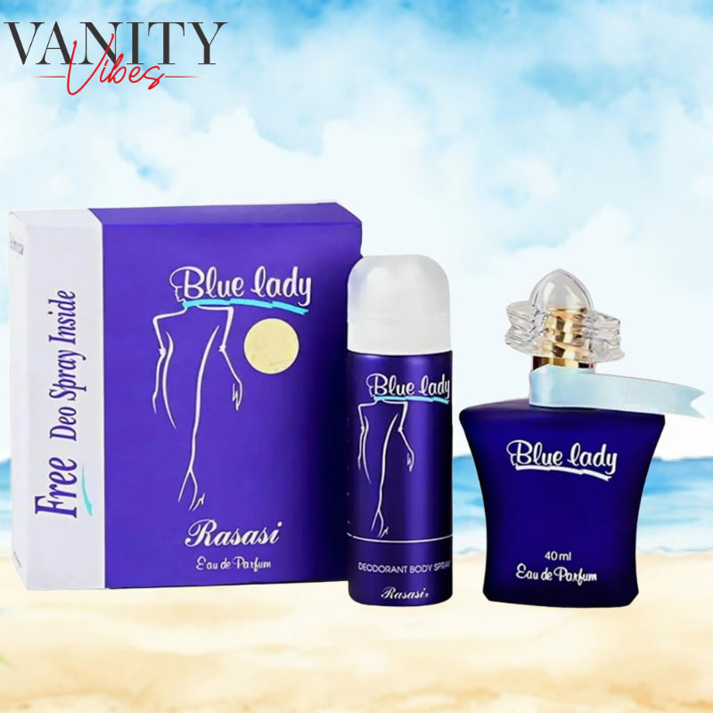 Rasasi Blue Lady EDP Women 40ml with Free deo 50ml for Women