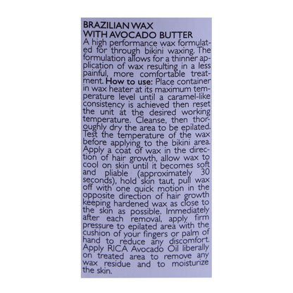Rica Avocado Butter Brazilian Wax 400GM – For Bikini & Sensitive Areas  Original