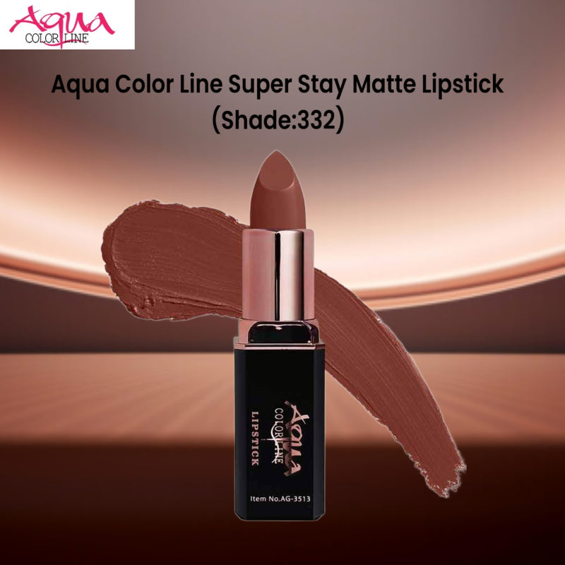 Aqua Color Line Super Stay Matte Lipstick (Shade:332)