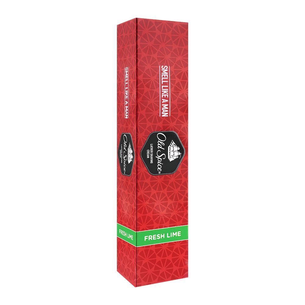 Old Spice Lather Shaving Cream with Fresh Lime Fragrance 70 g Smooth Shave & Masculine Scent