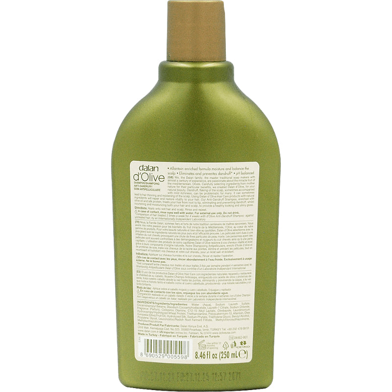 Dalan d'Olive Nourishing Anti-Dandruff Shampoo with Pure Olive Oil & Silk Protein 250ml