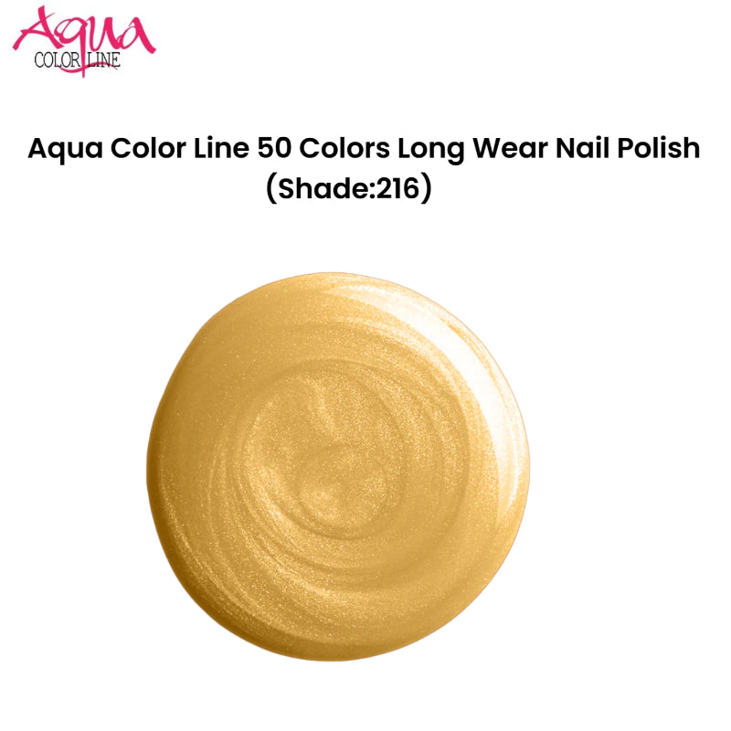 Aqua Color Line 50 Colors Long Wear Nail Polish (Shade:216)