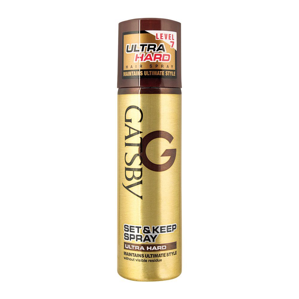 Gatsby Set & Keep Ultra Hard Hair Spray 66ml – Extreme Strong Hold Long Lasting Hair Styling Spray for Men Frizz Control & Al