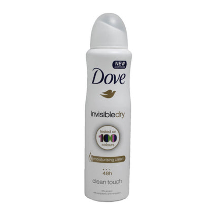 Dove Invisible Dry Clean Touch Antiperspirant Spray 150 ml Long Lasting Protection & Invisible Finish
