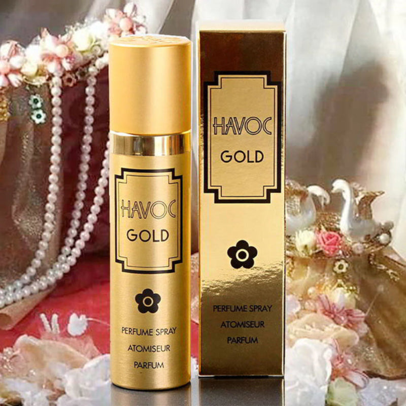 Havoc Gold Perfume Spray Atomiseur Parfum 75ml – Long Lasting Luxury Masculine Fragrance Body Spray