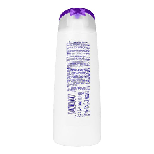 Dove Moisturizing Hydratant Shampoo For Dry Hair 200ml
