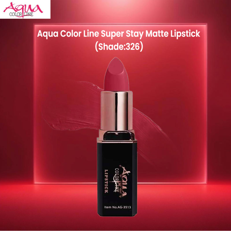 Aqua Color Line Super Stay Matte Lipstick (Shade:326)