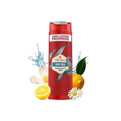 Old Spice Deep Sea 3 in 1 Body, Hair & Face Wash 400ml – Fresh Sea Breeze Scent Shower Gel for Deep Cleansing, Oil Control & 