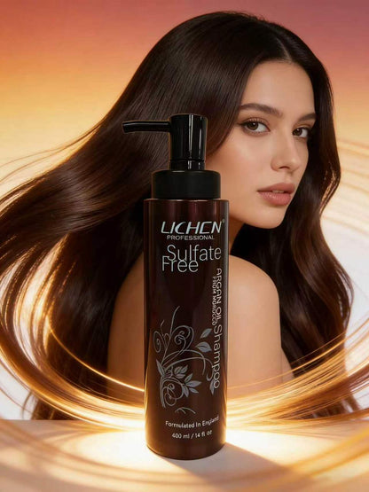 Lichen Sulphate Free Argan Oil Shampoo 400ml – Deep Nourishing Hair Care for Soft, Smooth, Frizz Free & Shiny Hair