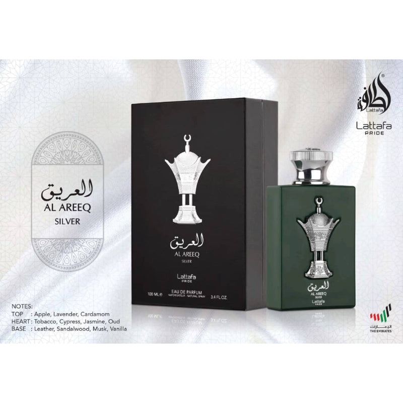 Lattafa Pride Al Areeq Silver Eau de Parfum 100ml - Long Lasting Luxury Unisex Fragrance for Men & Women