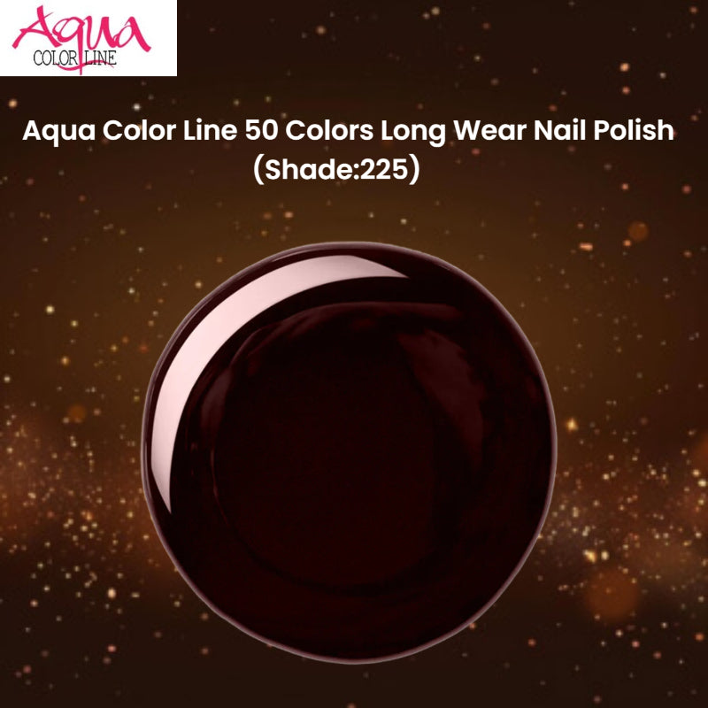 Aqua Color Line 50 Colors Long Wear Nail Polish (Shade:225)