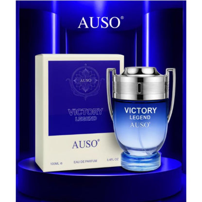 Auso Victory Legend Eau De Parfum 100ml – Long Lasting Fresh Spicy Woody Fragrance Perfume for Men Strong Masculine Daily Wea