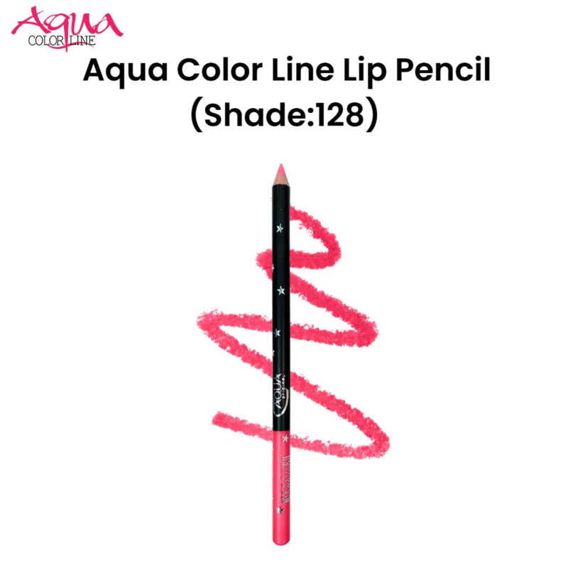 Aqua Color Line Lip Pencil (Shade:128)