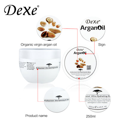 Dexe Argan Oil Hair Mask 250 ml Deep Conditioning, Repair & Smooth Hair Care