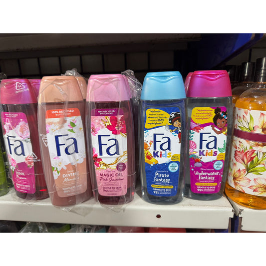 Fa Kids Dive into an Underwater Fantasy Berry Scent 2-in-1 Shower Gel & Shampoo 250ml - Gentle to Skin, 95% Naturally Derived