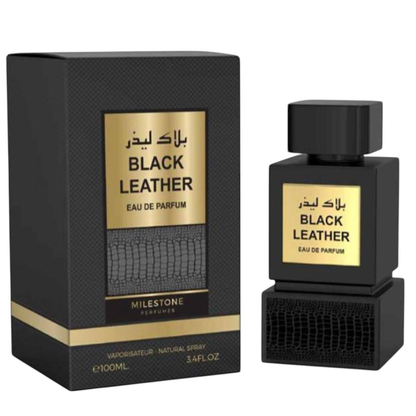 Milestone Parfums Black Leather Eau De Parfum 100ml – Long Lasting Bold Leather Fragrance for Men & Women