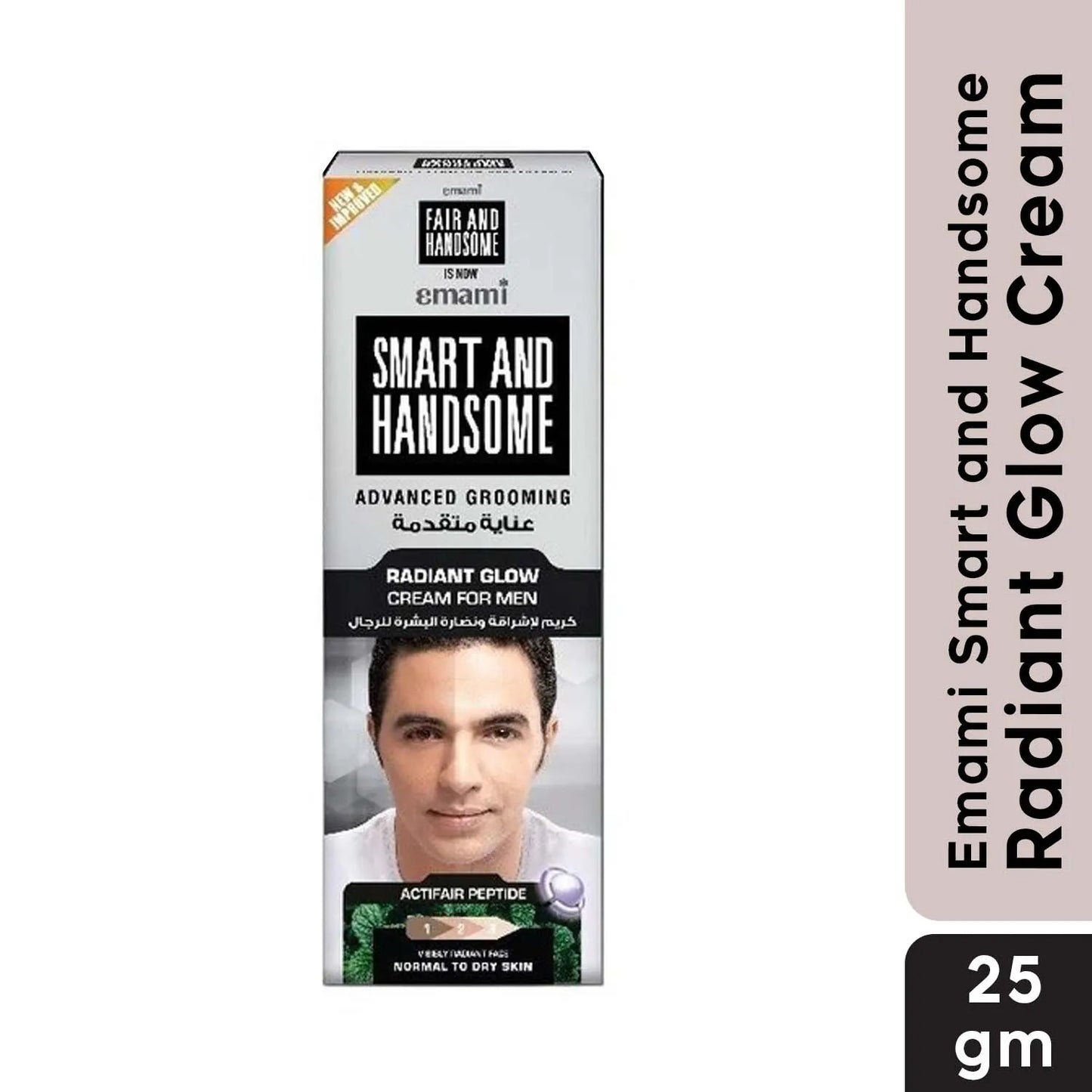 Emami Smart and Handsome Advanced Grooming Radiant Glow Cream 25g for Men - Instant Brightening Skin Cream for Even Tone, Fre