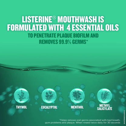 Listerine Fresh Burst Antiseptic Mouthwash 250ml Powerful Germ Protection & Fresh Breath