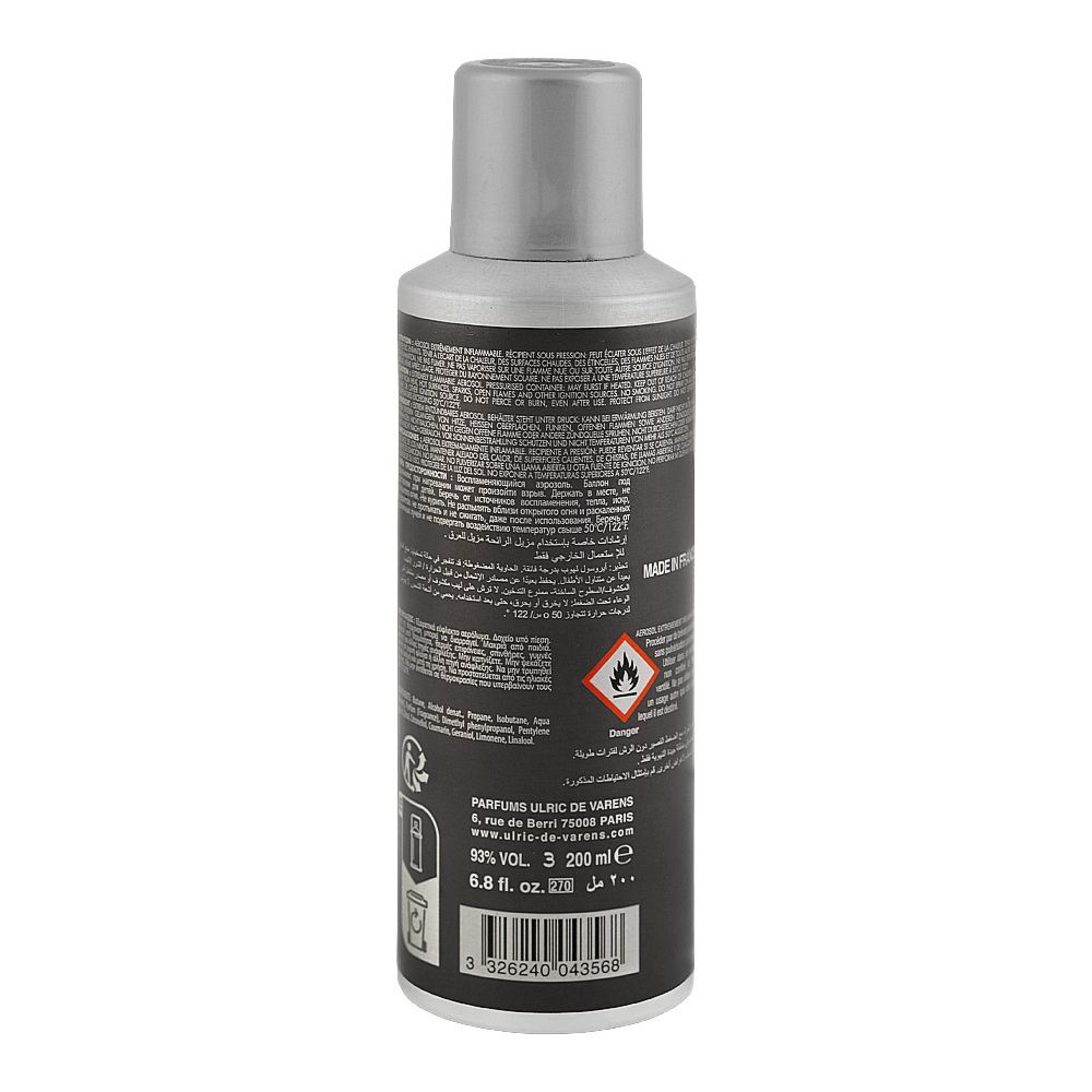 UDV for Men Silver Body Spray 200ml Long-Lasting Fresh & Masculine Fragrance