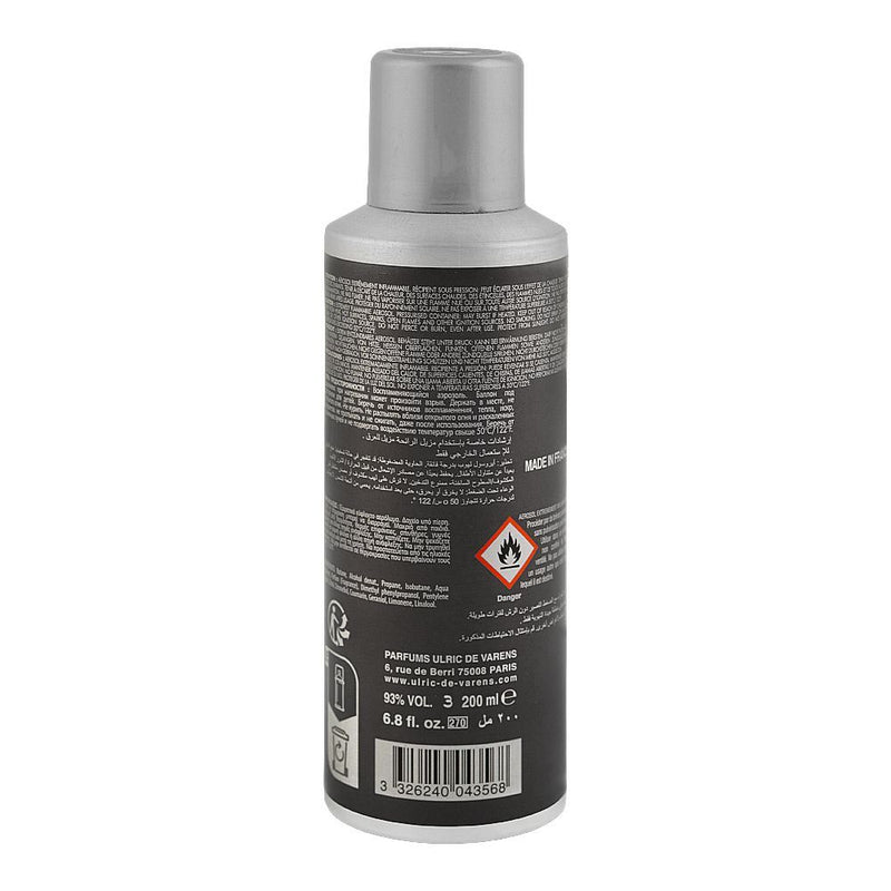 UDV for Men Silver Body Spray 200ml Long-Lasting Fresh & Masculine Fragrance