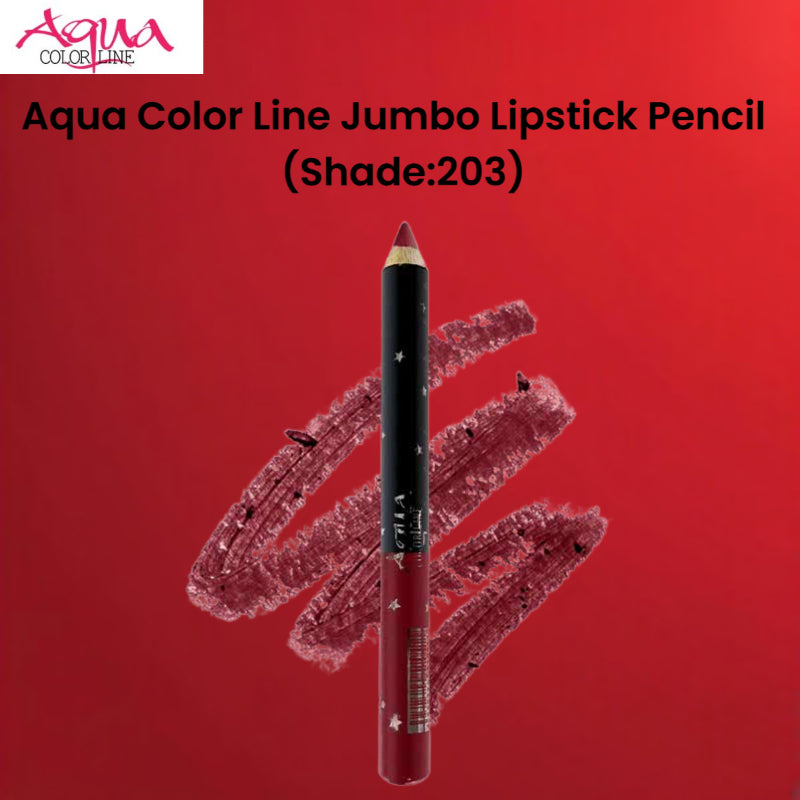 Aqua Color Line Jumbo Lipstick Pencil (Shade:203)