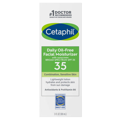 Cetaphil Daily Oil-Free Moisturizer with Sunscreen 3 Fl oz (88mL)