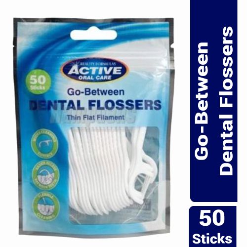 Beauty Formulas Active Go Between Dental Flossers 50 sticks