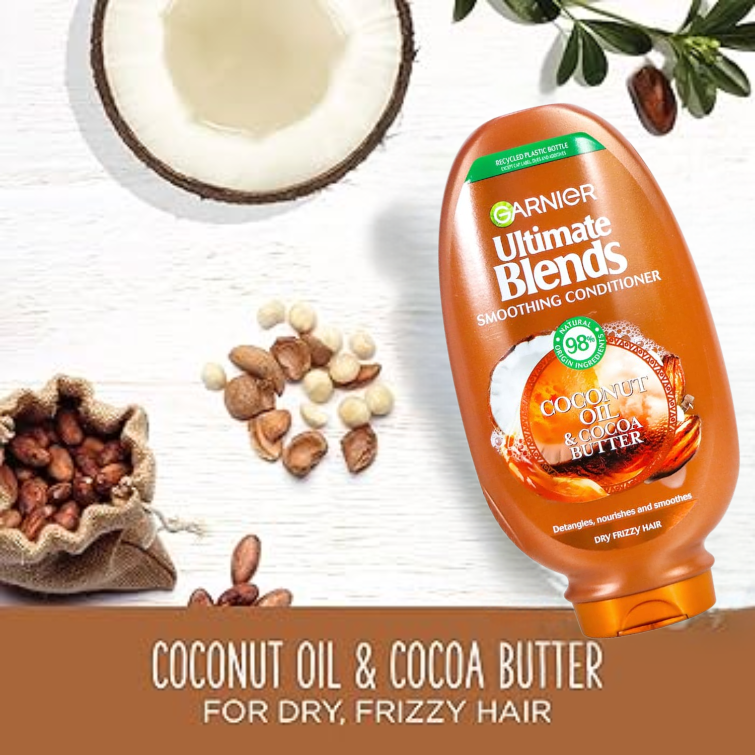 Garnier Ultimate Blends Coconut Oil & Cocoa Butter Smoothing Conditioner 400ml