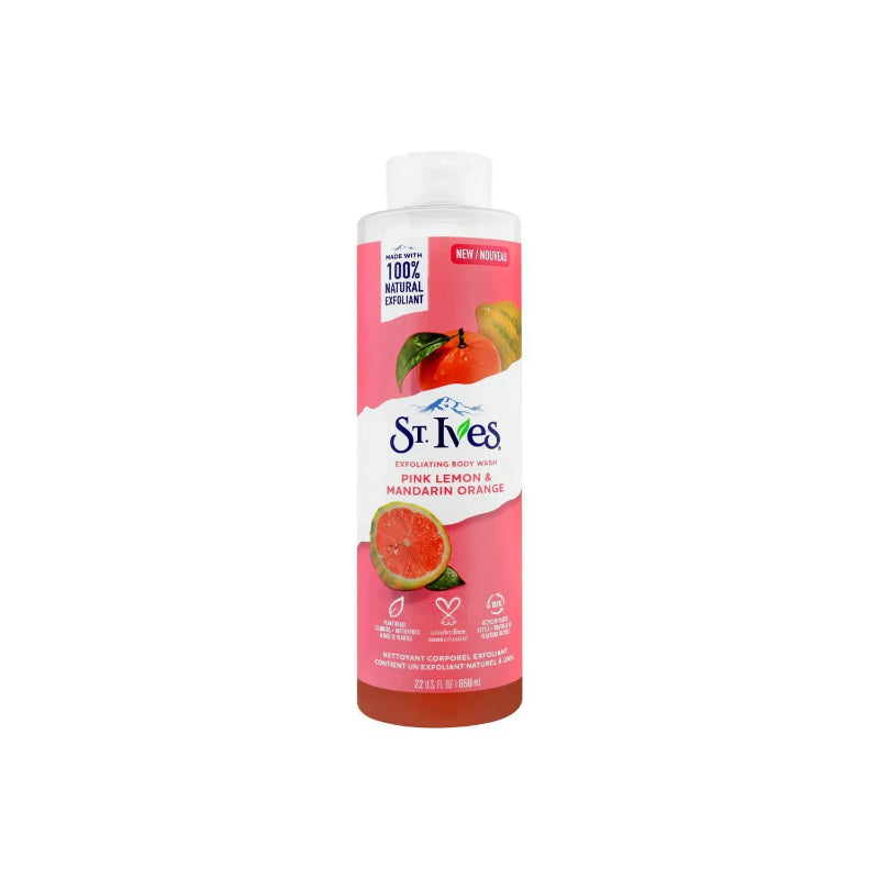St.Ives Pink Lemon & Mandarin Orange Exfoliating Body Wash 650ml
