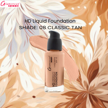 Glamorous Face HD Liquid Foundation (08 Classic Tan)