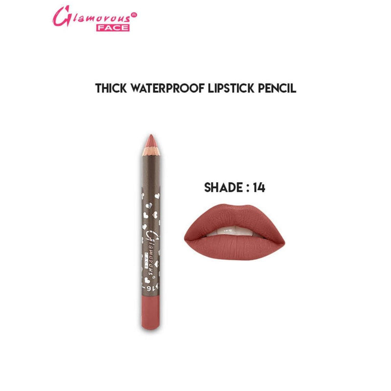 Glamorous Face Thick WaterProof LipStick Pencil (SHADE 14)