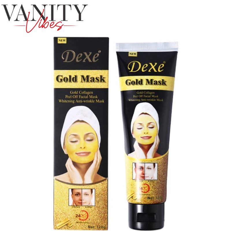 Dexe Gold Collagen Peel Off Mask 120 g Whitening Anti-Wrinkle & Skin Firming Care