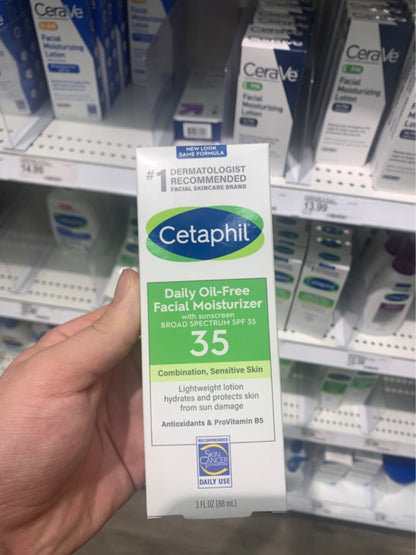 Cetaphil Daily Oil-Free Moisturizer with Sunscreen 3 Fl oz (88mL)