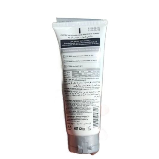 Gatsby Clear Whitening Foam Face Wash 120G