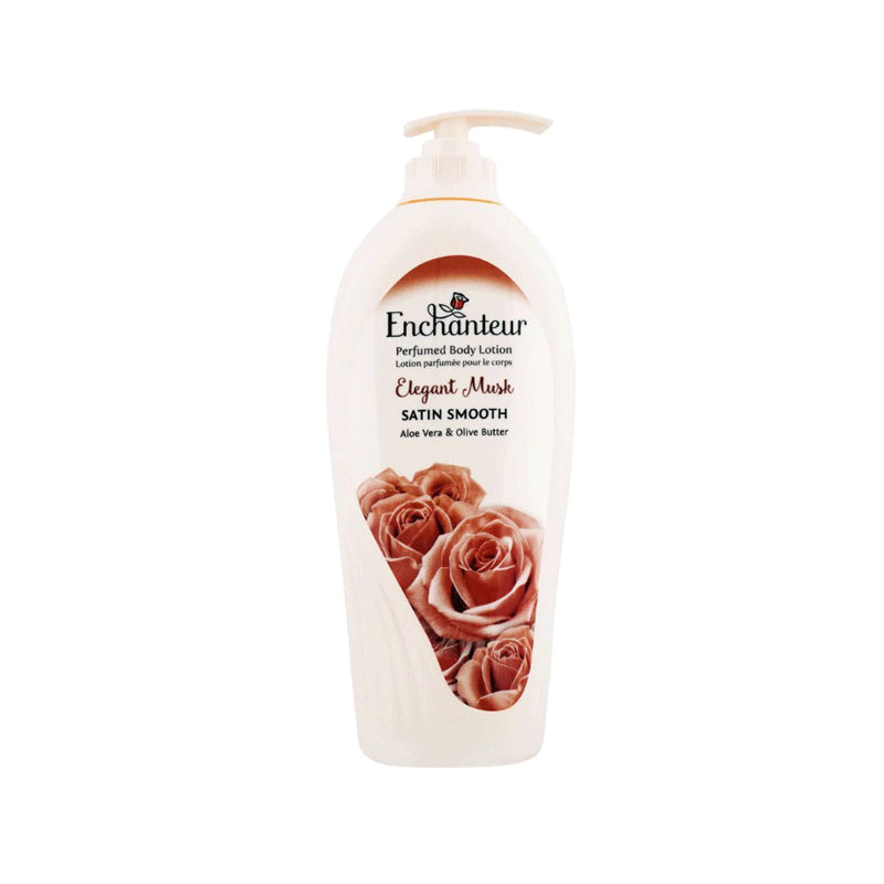 Enchanteur Elegant Musk Perfumed Body Lotion 500ml + Enchanteur Vivacious Perfumed Body Lotion 250ml (Pack Of 2)