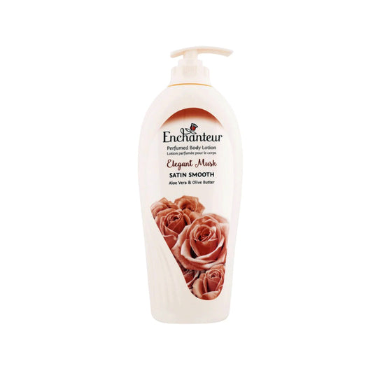 Enchanteur Elegant Musk Perfumed Body Lotion 500ml + Enchanteur Vivacious Perfumed Body Lotion 250ml (Pack of 2)