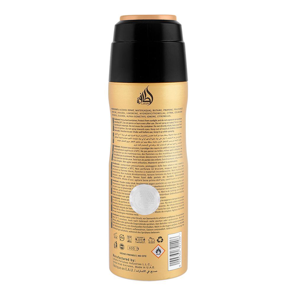 Fakhar Lattafa Pride of Lattafa Extrait Perfumed Deodorant Spray 200 ml Long‑Lasting Premium Fragrance & All‑Day Freshness