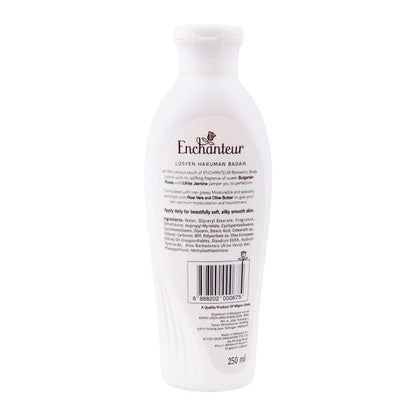 Enchanteur Romantic Moisture Silk Perfumed Body Lotion Aloe Vera & Olive Butter 250ml