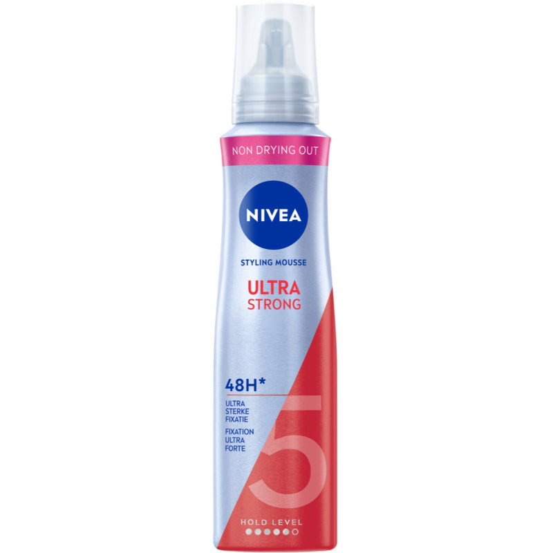 Nivea Ultra Strong Styling Mousse 150 ml 48-Hour Hold Level 5 & Long-Lasting Style