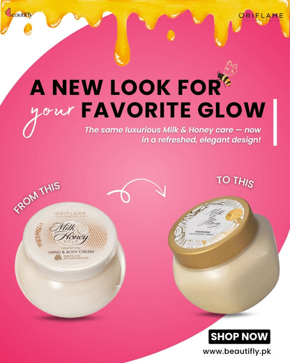 Oriflame Milk and Honey Gold Nourishing Hand and Body Cream 250ml