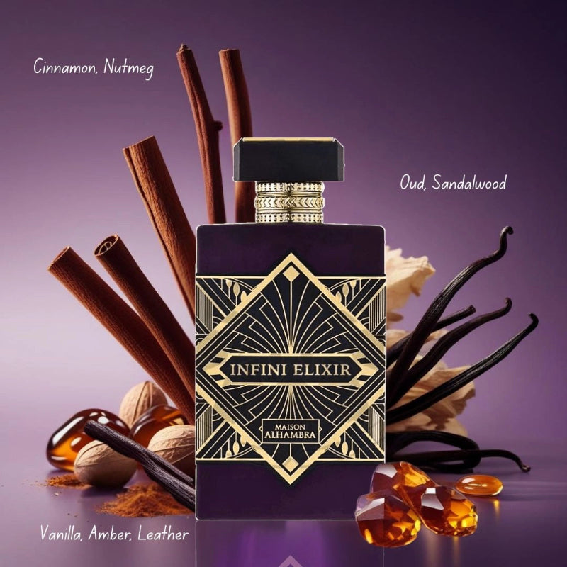 Infini Elixir Eau de Parfum Spray 100ml by Maison Alhambra Long-Lasting Elegant & Unisex Fragrance
