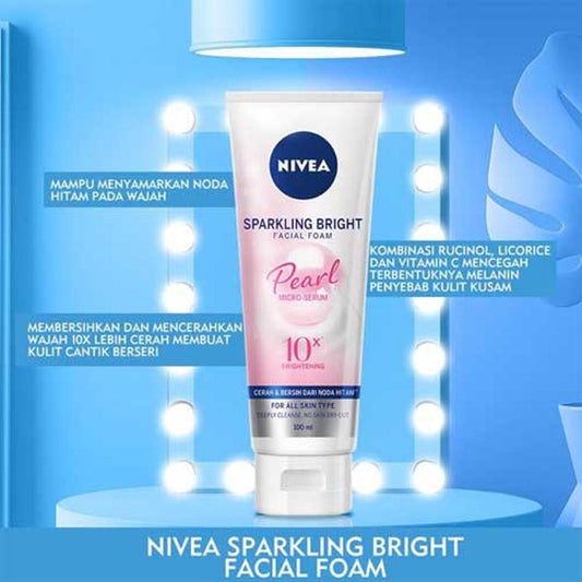 Nivea Sparkling Bright Facial Foam Pearl Micro Serum 100ml